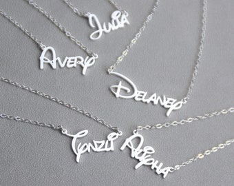 Naamketting voor babymeisjes, gepersonaliseerde naamketting zilver, pasgeboren ketting, aangepaste naamketting voor vrouwen, cadeau voor kinderen, babycadeaus