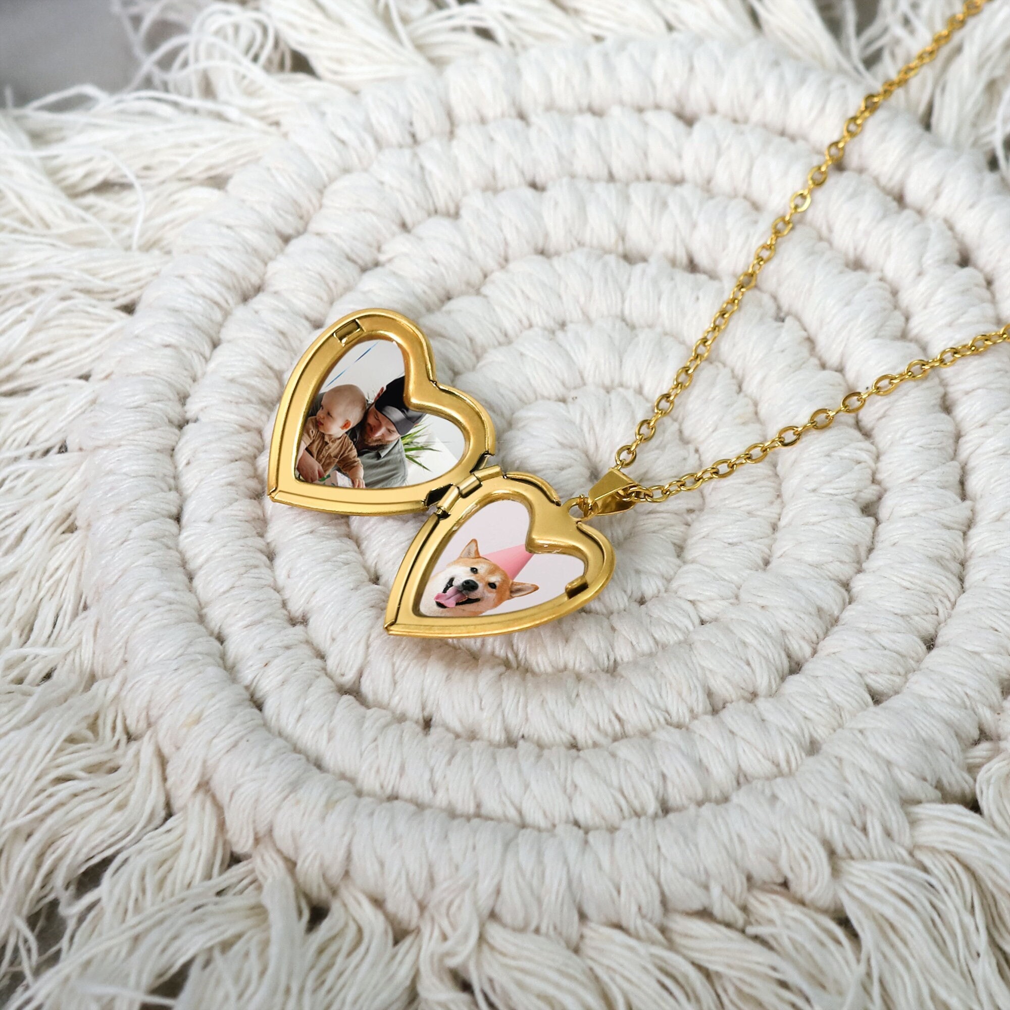 Silver Photo Locket Necklace Personalized Photo Locket Necklace