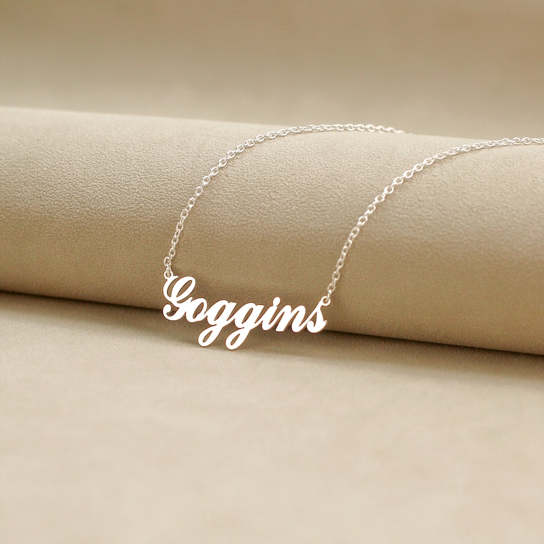 Silver Name Necklace, Dainty Name Necklace, Nameplate Necklace, Custom Gold Jewelry, Personalized Gifts for Her, Christmas Gift image 11