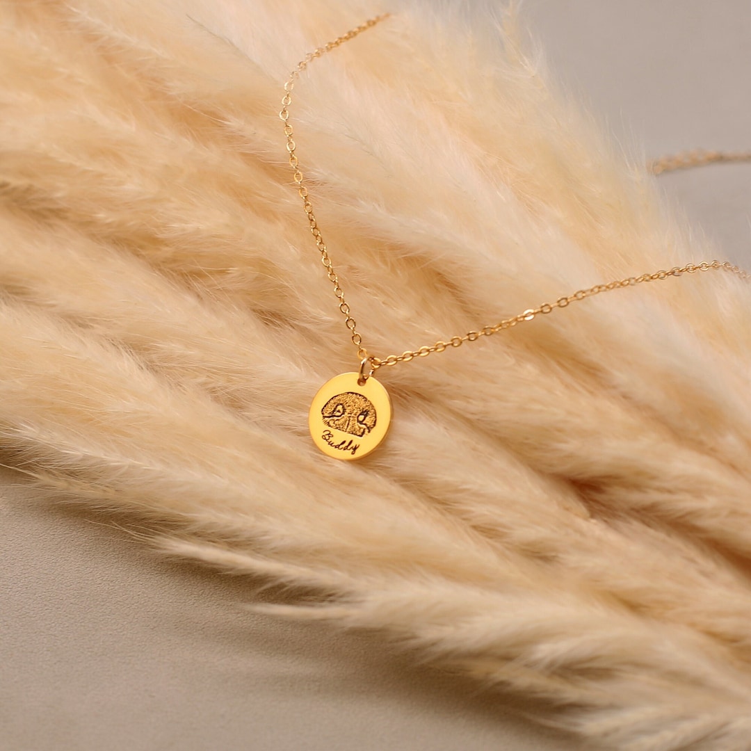 Actual Dog Nose Print Necklace Custom Pet Nose Paw Print Etsy