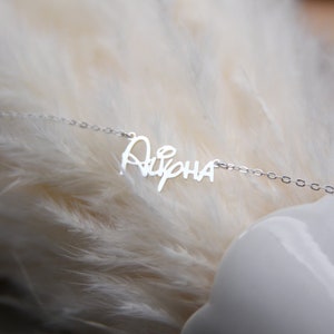 Name Necklace for Baby Girls, Personalized Name Necklace Silver, Newborn Necklace, Custom Name Necklace for Women, Gift for Kids, Baby Gifts 画像 5