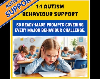 TA Autism Behaviour Prompts - Primary School - Teaching Support Assistants - Printable PDF