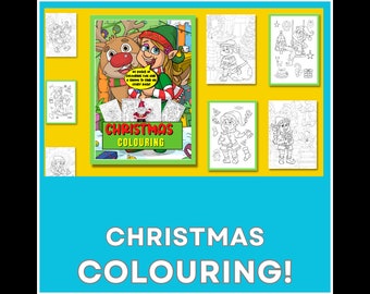 Christmas Elves Colouring Pages: 60 Printable Sheets (PDF)