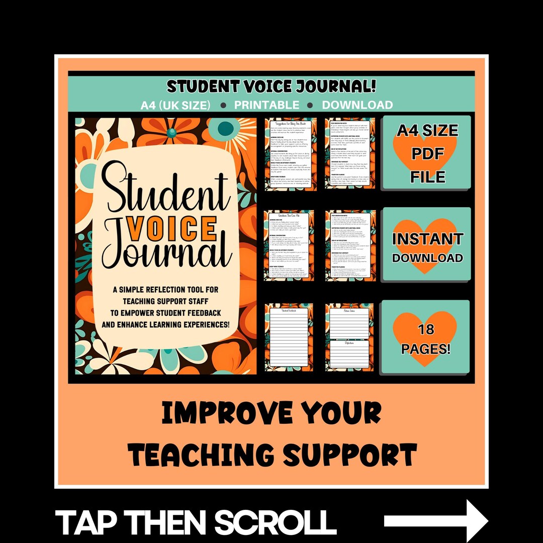 Student Voice Journal - Primary School and Secondary School- TA in ...