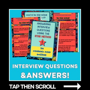 Könnte beinhalten: Eine farbenfrohe Grafik mit dem Text "What is the STAR method?" und "Answering Interview Questions Using the STAR Method". Die Grafik enthält auch einen Stern mit der Nummer 1 und dem Text "Ten Experience-Based Questions". Die Grafik soll Menschen helfen, Interviewfragen zu beantworten.