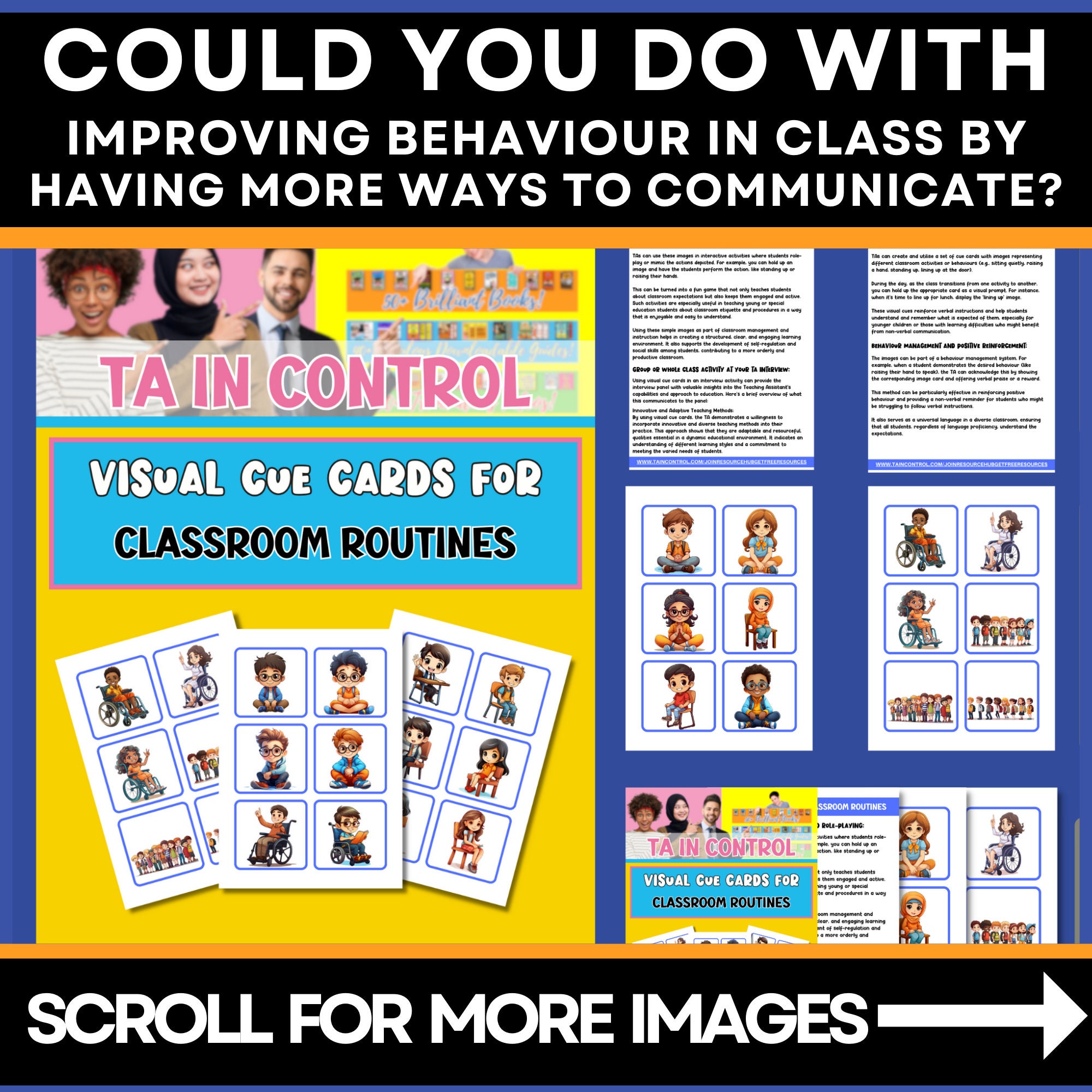 Visual Cue Cards for Classroom Routines - Primary or Secondary School ...