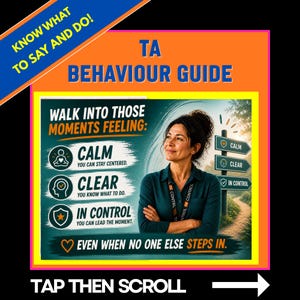 Behaviour Guide - Primary School - Teaching Support Assistants - Printable PDF