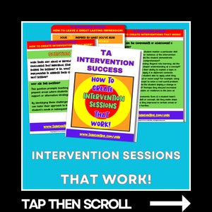 Intervention Session Guide for Primary Teaching Assistants PDF