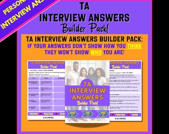 Teaching Assistant Interview Answers - 12 Common Questions - Primary School - Teaching Support Assistants - Printable Guides