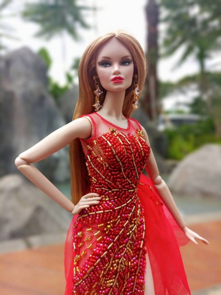 Buy Barbie Gown Red Sequin Online Bangladesh | Ubuy