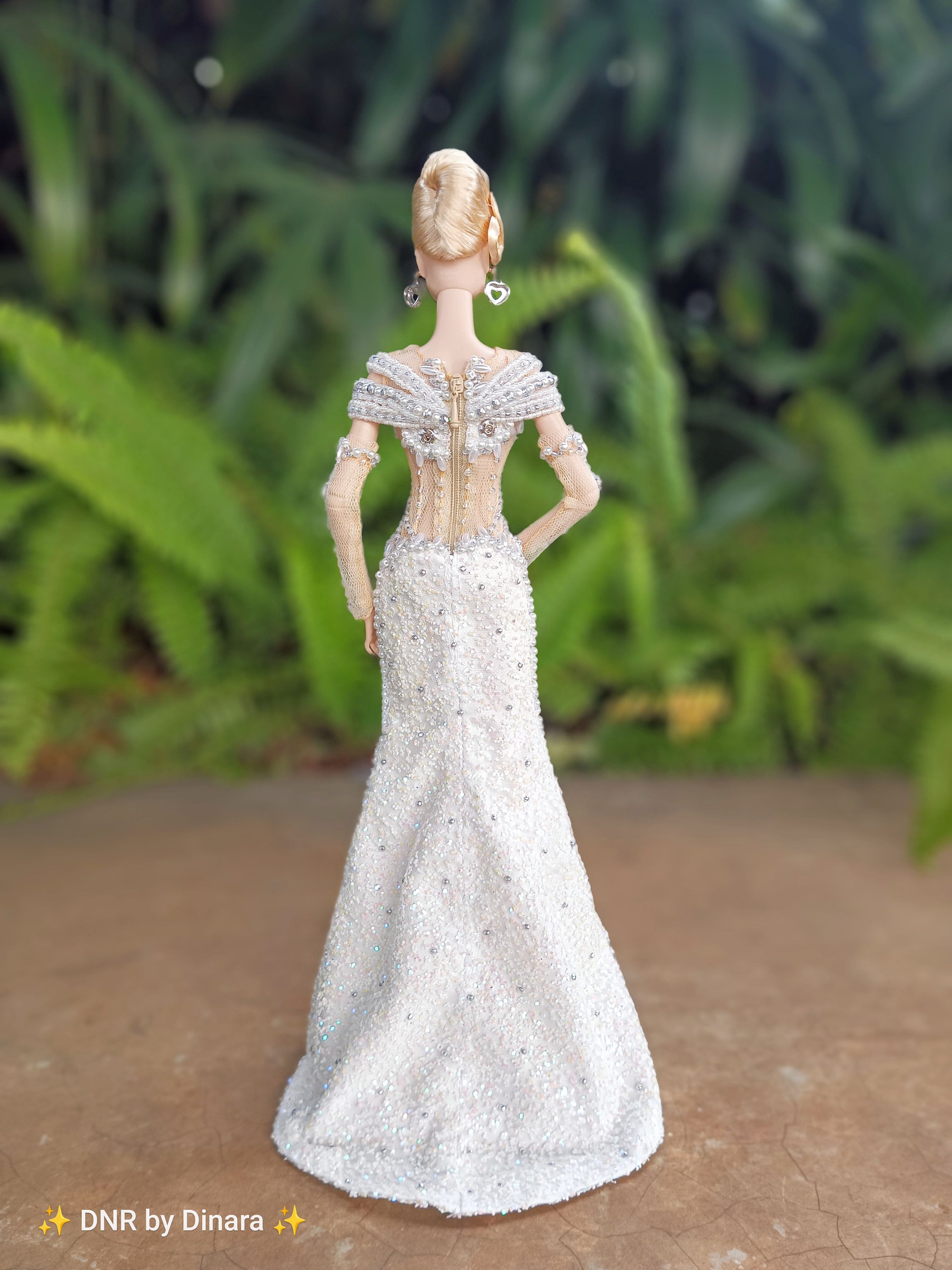 Beaded Sequin Evening Gown for Fashion Royalty, Nu Face, Poppy