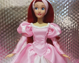 Vêtements pour poupée sirène Disney, tenue de robe rose Ariel, fait main personnalisé avec jupon, Body Fit Disney et barbie, limité et exclusif