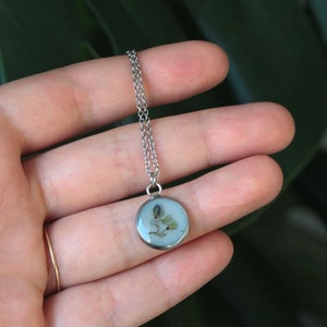Veronica Bloom Necklace, Dried Veronica Flower Pendant, Botanical Jewellery Gift for Plant Lovers