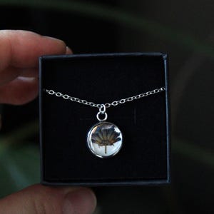 Lavender Necklace / Dried Lavender Bloom Pendant / Botanical Jewelry Gift for Plant Lovers