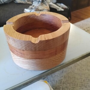 Handmade hardwood ashtrays
