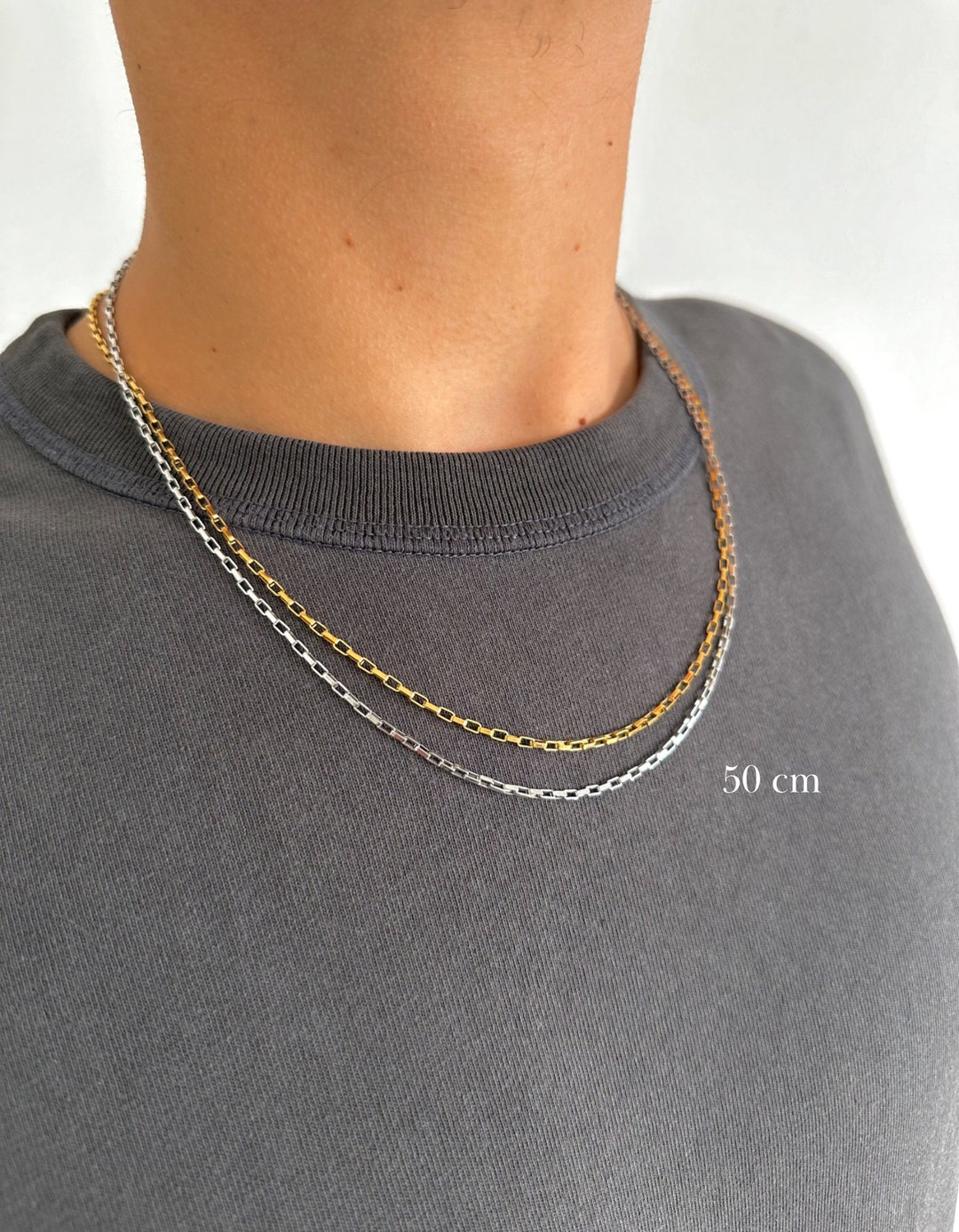 Fine Stainless Steel Chain Fine Silver or Gold Mesh Necklace Etsy