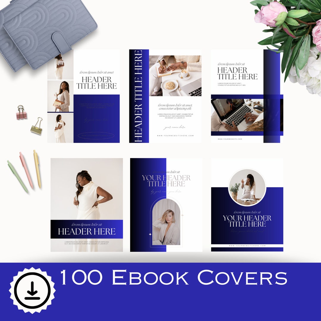 Ebook Design Template Covers Customizable Ebook Covers Etsy