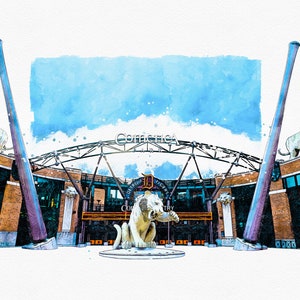 Comerica Park, Detroit, Michigan - Detroit Print, Fine Art Print, Wall Art, Home Décor, Gift