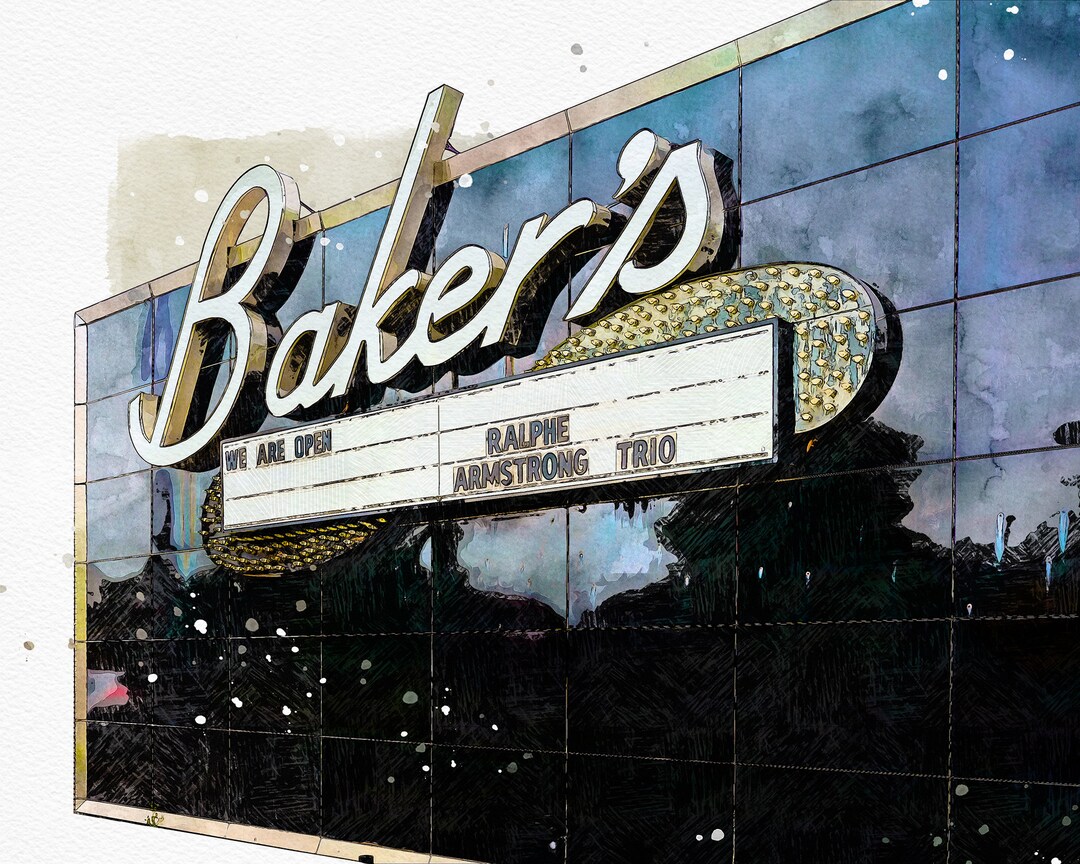 Bakers Keyboard Lounge Detroit Michigan Detroit Print Etsy