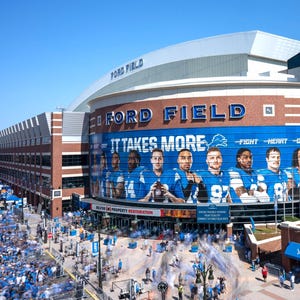Ford Field - Game Day, Detroit Lions, Michigan - Detroit Print, Fine Art Print, Wall Art, Home Décor, Gift
