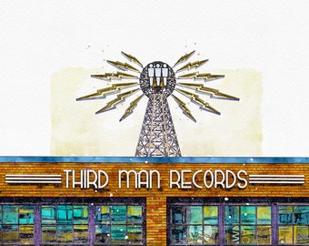 Third Man Records, Detroit, Michigan - Detroit Print, Fine Art Print, Wall Art, Home Décor, Gift