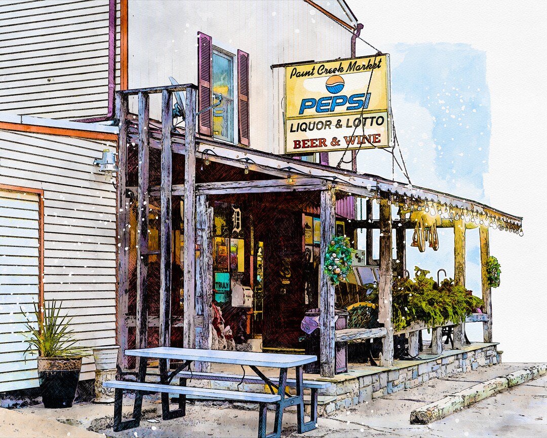 Paint Creek Market Michigan Print, Fine Art Print, Wall Art, Home Décor