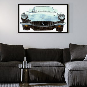 1967 Ferrari 330 GTC Automobile, Vintage, Retro, Historic, Classic Car, Fine Art Print, Wall Art, Home Décor, Gift image 3