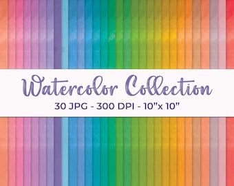 Digitaal aquarelpapier, aquareltexturen, regenboog aquarelachtergrondpapier