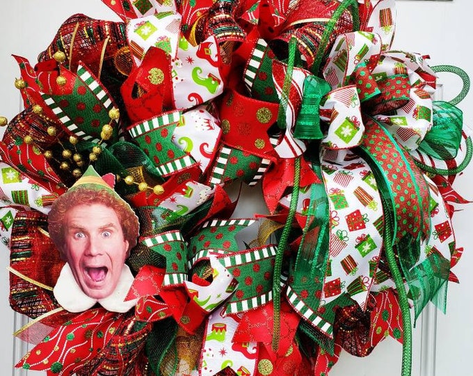 Buddy the Elf Wreath Christmas Wreath Elf Home Décor Etsy