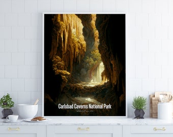 Carlsbad Cavern National Park Poster •  United States Parks Collection 2023