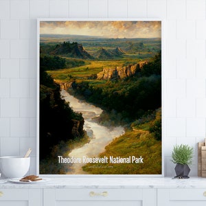 Theodore Roosevelt National Park Poster •  United States Parks Collection 2023