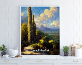 Saguaro National Park Poster •  United States Parks Collection 2023