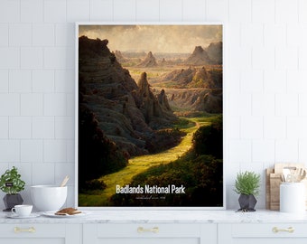 Badlands National Park Poster •  United States Parks Collection 2023