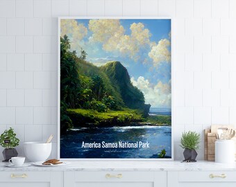 American Samoa National Park Poster •  United States Parks Collection 2023