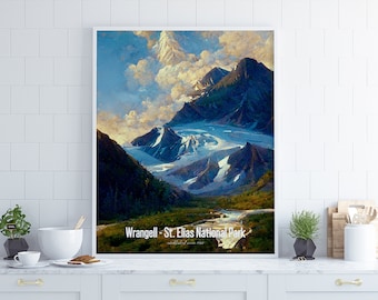 Wrangell-St. Elias National Park Poster •  United States Parks Collection 2023