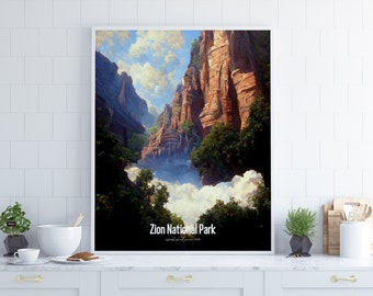 Zion National Park Poster •  United States Parks Collection 2023