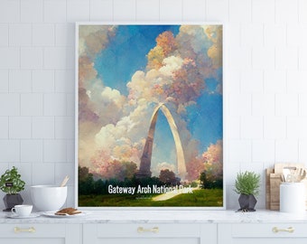 Gateway Arch National Park Poster •  United States Parks Collection 2023