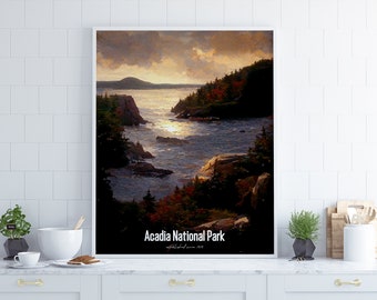 Acadia National Park Poster •  United States Parks Collection 2023