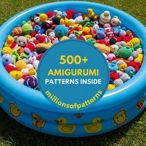 500+ Amigurumi Crochet Patterns: Plush Animals, Cartoon Characters (Digital Download)