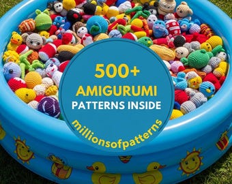 500+ Unique Amigurumi Crochet Patterns | Animals, Cartoon Characters, Aliens, Heroes & More | Instant Digital Download | Plushies