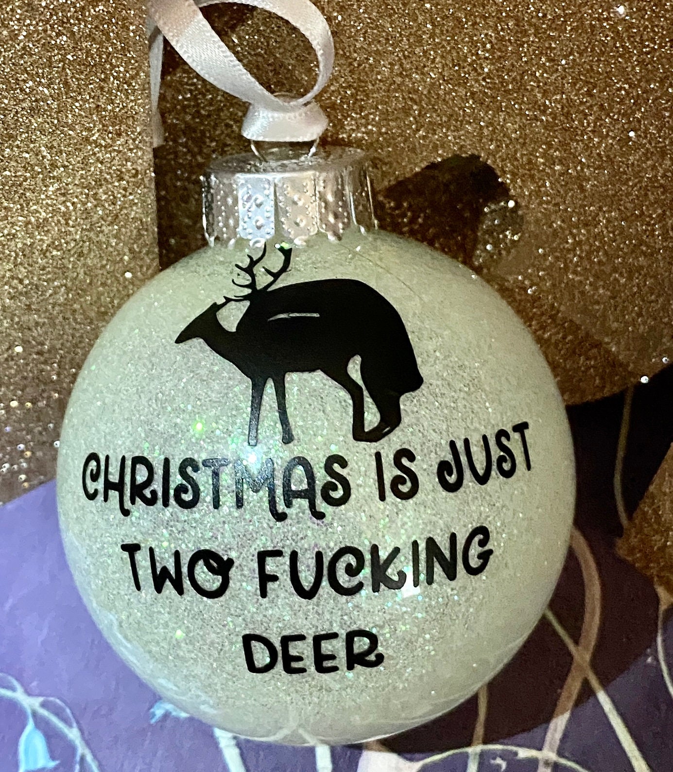 Rude Christmas Bauble Adult funny - Etsy UK