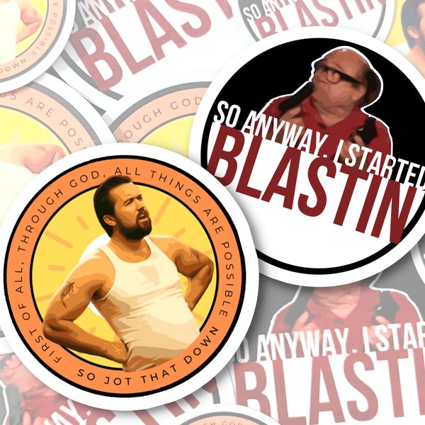 Always Sunny | With God All Things Are Possible | Always Sunny in Philadelphia | ASIP | Sticker | Bundle | So I Started Blasting | Funny