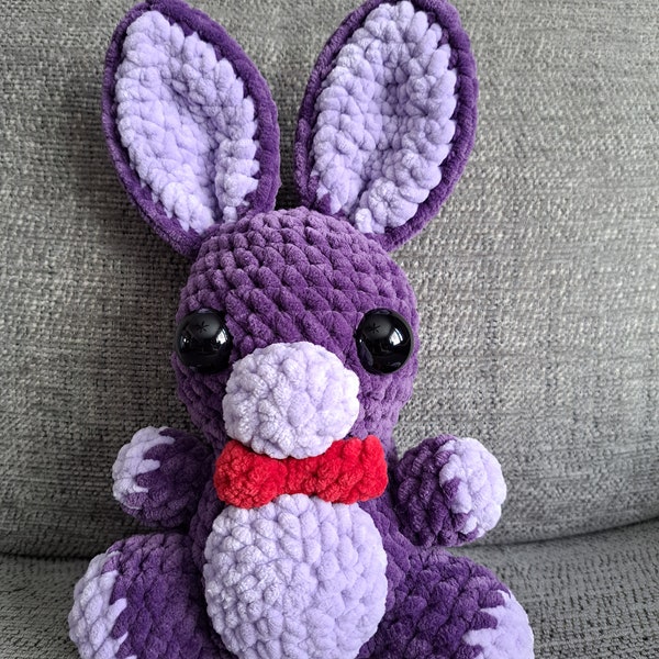 Made to Order Jump scare bunny, fnaf, fnaf bonnie, fnaf plush, video game plush, video game toy, crochet toy, amigurumi bunny, handmade