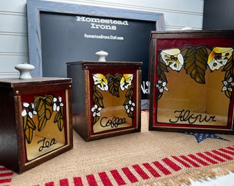 Vintage kitchen canisters