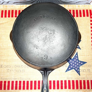 Wagner Ware, Chef Skillet 1386 B, 9 Inch, Restored & Triple-seasoned 