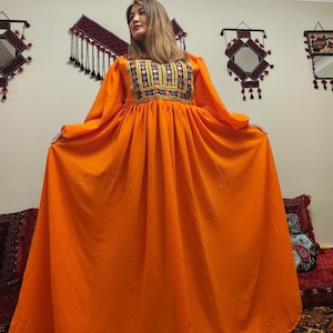 Afghan Dress Modest Kuchi Maxi Abaya Kaftan Arab Afghan