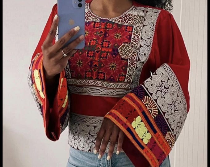 Abstract Digital Printed Tunic Top with Afghani Pants Co-ords