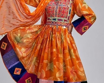 Afghanische Kleid afghanische Handarbeit eid Henna Nacht traditionell bescheiden