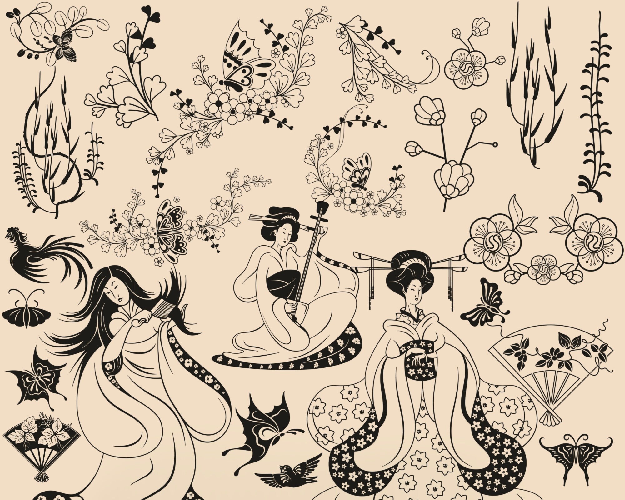 215 Procreate Japanese Tattoo Brushes Procreate Japan Etsy