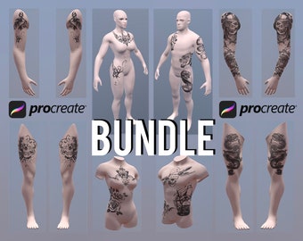 Procrea modelli di oggetti 3D, modello donna 3D, modello uomo 3D, modello braccio 3D, modello gamba 3D, torso 3D, procrea corpo umano 3D, modello tatuaggio